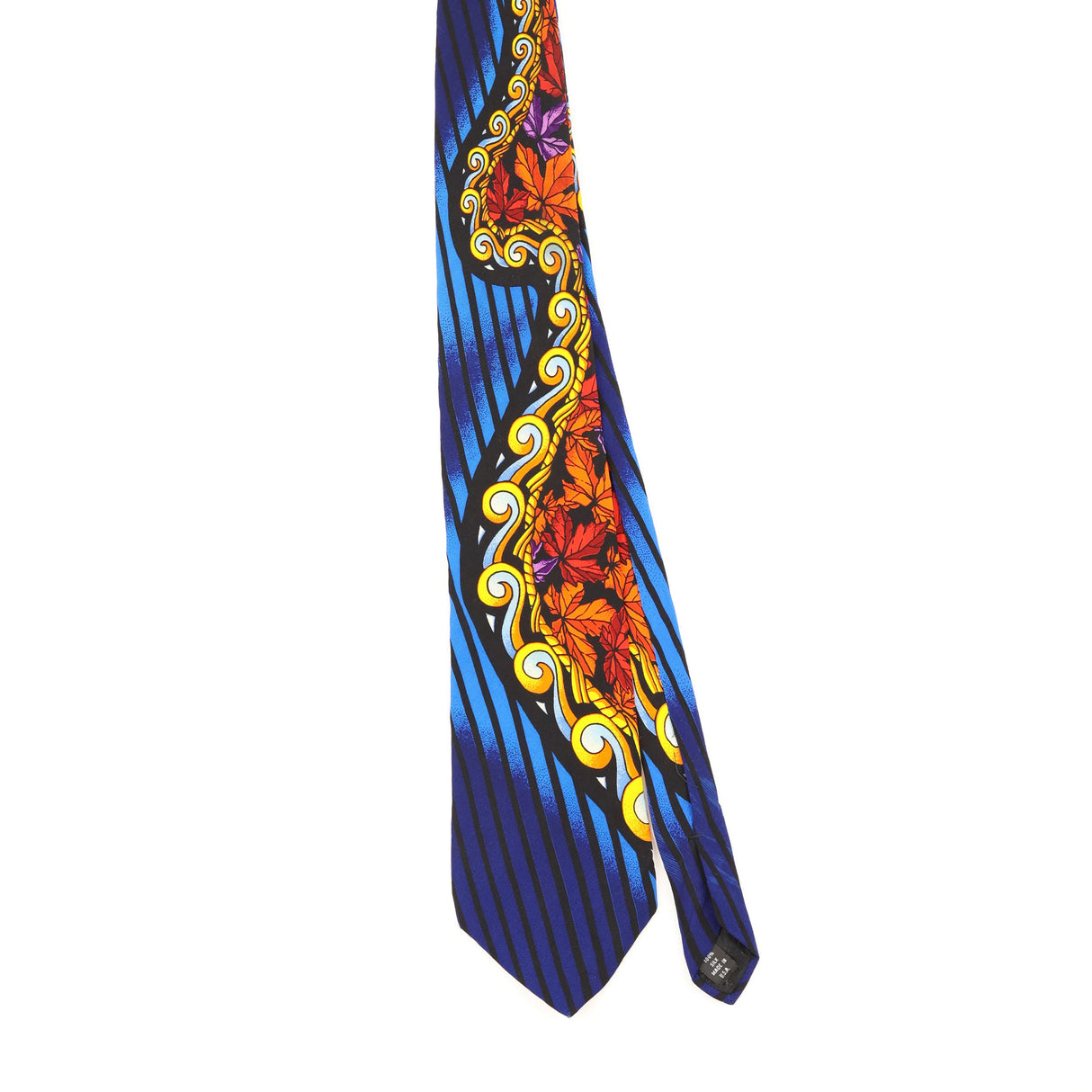 Front of Vintage 1990's Rush Limbaugh Abstract Patterned Tie