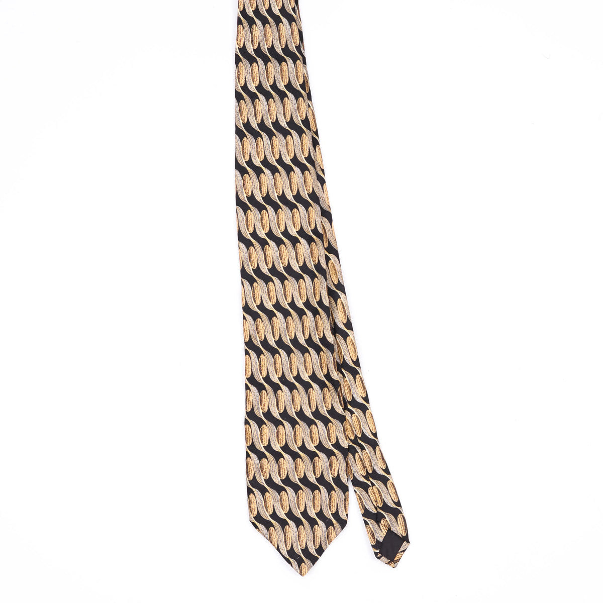 Front Front of Vintage 1990's Ovals Geometric Patterned Tie