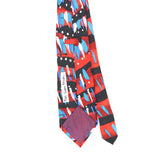 Back Back Detail of Vintage 1990's Pitti Uomo Moda Abstract Patterned Tie