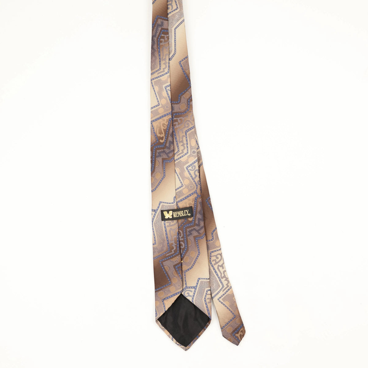 Back Back of Vintage 1990's Wembley Geometric Patterned Tie