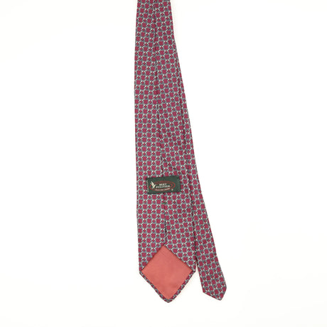 Back Back of Vintage 1990's Bert Pulitzer Links Geometric Patterned Tie