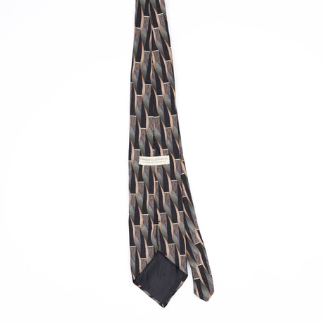 Back Back of Vintage 1990's Haggar Geometric Patterned Tie
