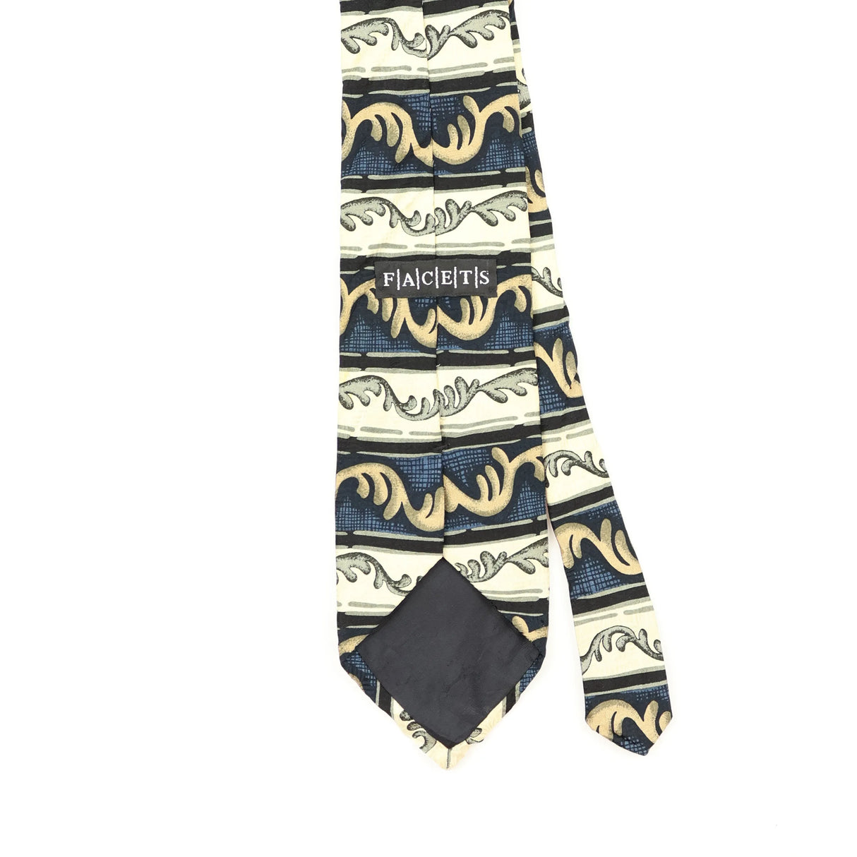 Back Back Detail of Vintage 1990's Geometric Patterned Tie
