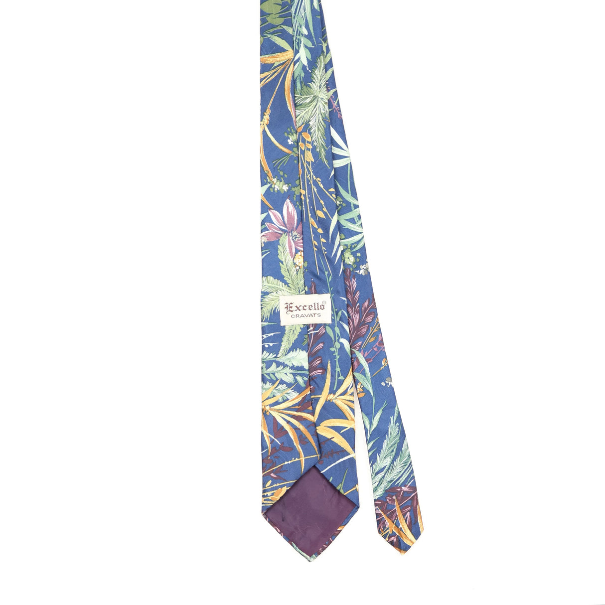 Back Back of Vintage 1990's Floral Patterned Tie