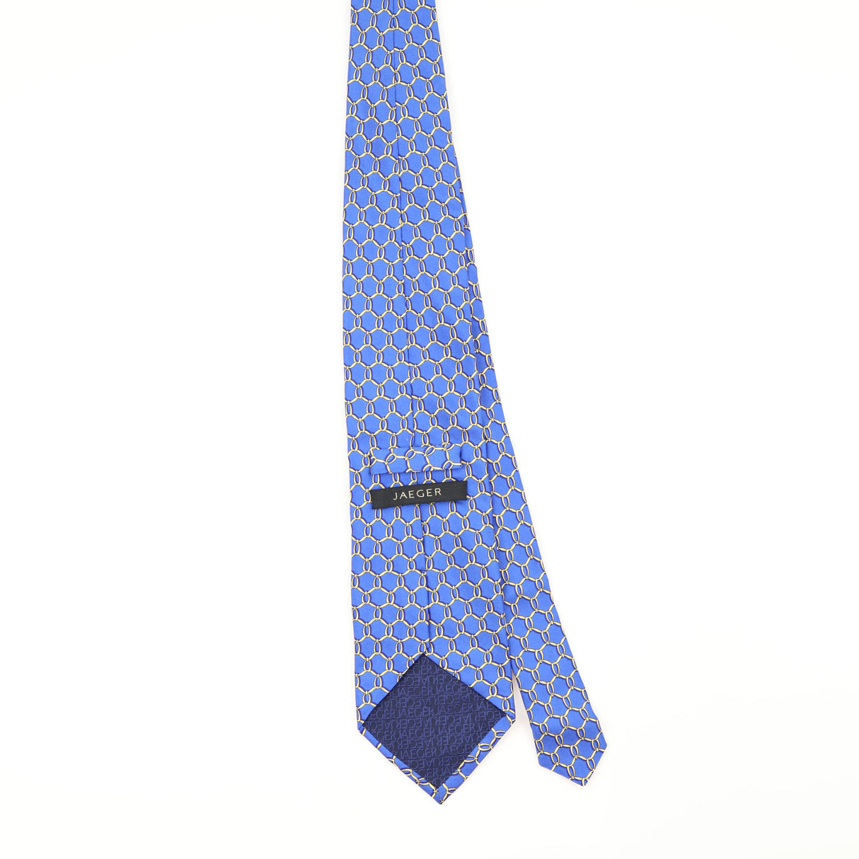 Back of Vintage Jaeger Geometric Patterned Tie