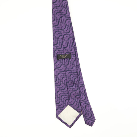 Back Back of Vintage 1990's Vitaliano Pancaldi Waves Geometric Patterned Tie