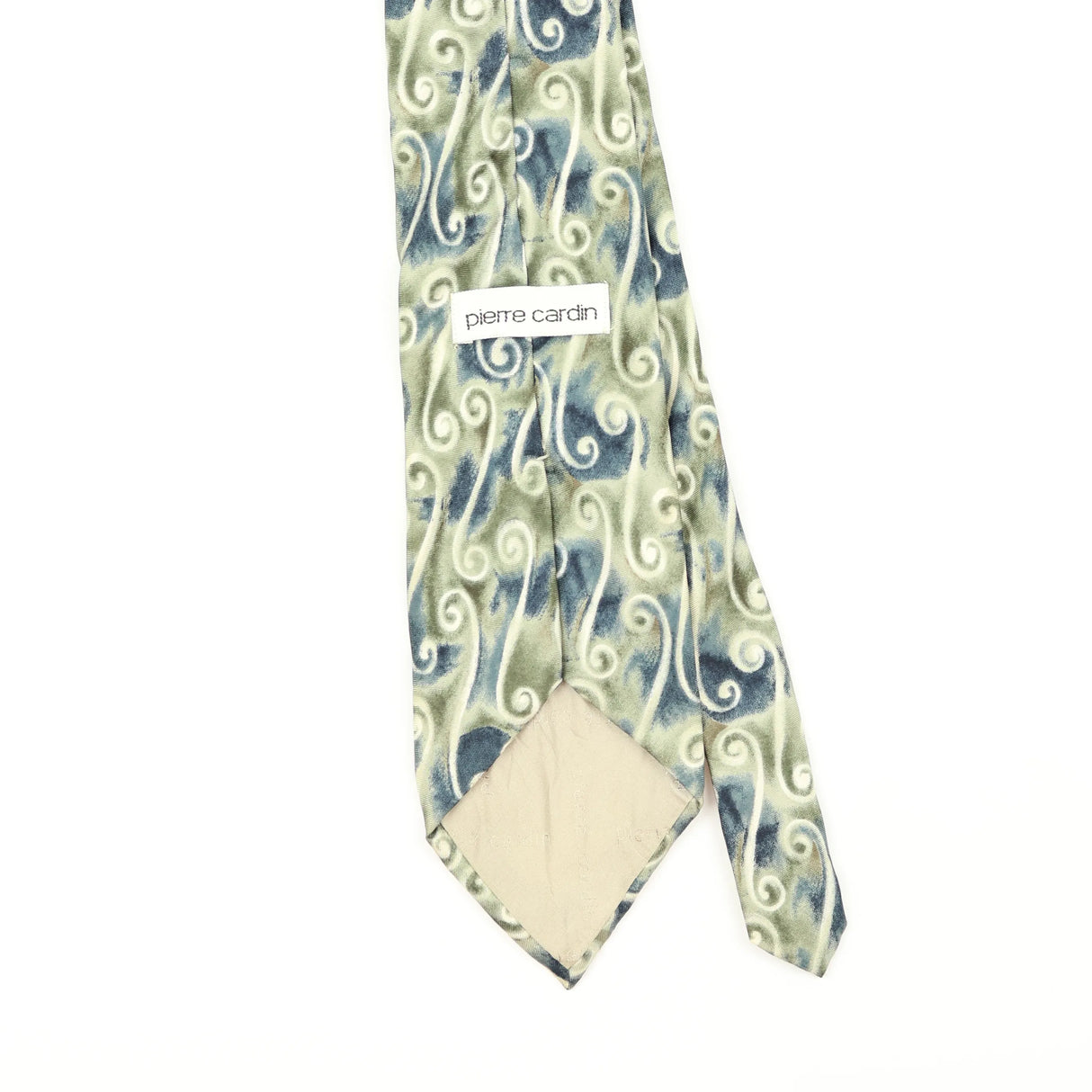 Back Back Detail of Vintage 1990's Pierre Cardin Swirls Abstract Patterned Tie