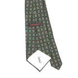 Back Back Detail of Vintage 1980's Yves Saint Laurent Geometric Patterned Tie