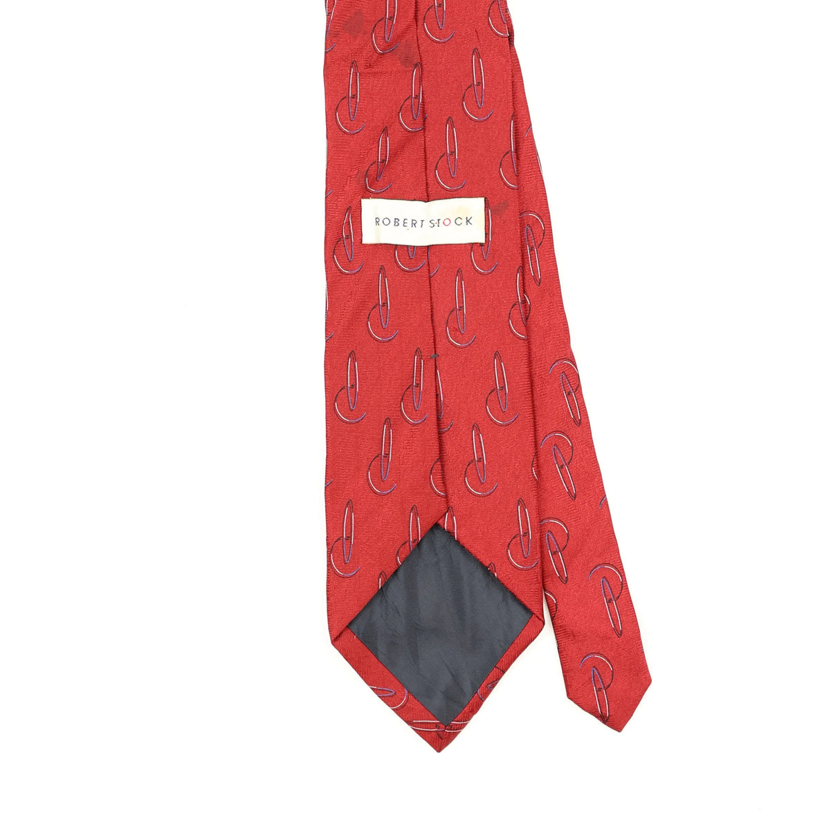 Back Back Detail of Vintage 1990's Geometric Patterned Tie
