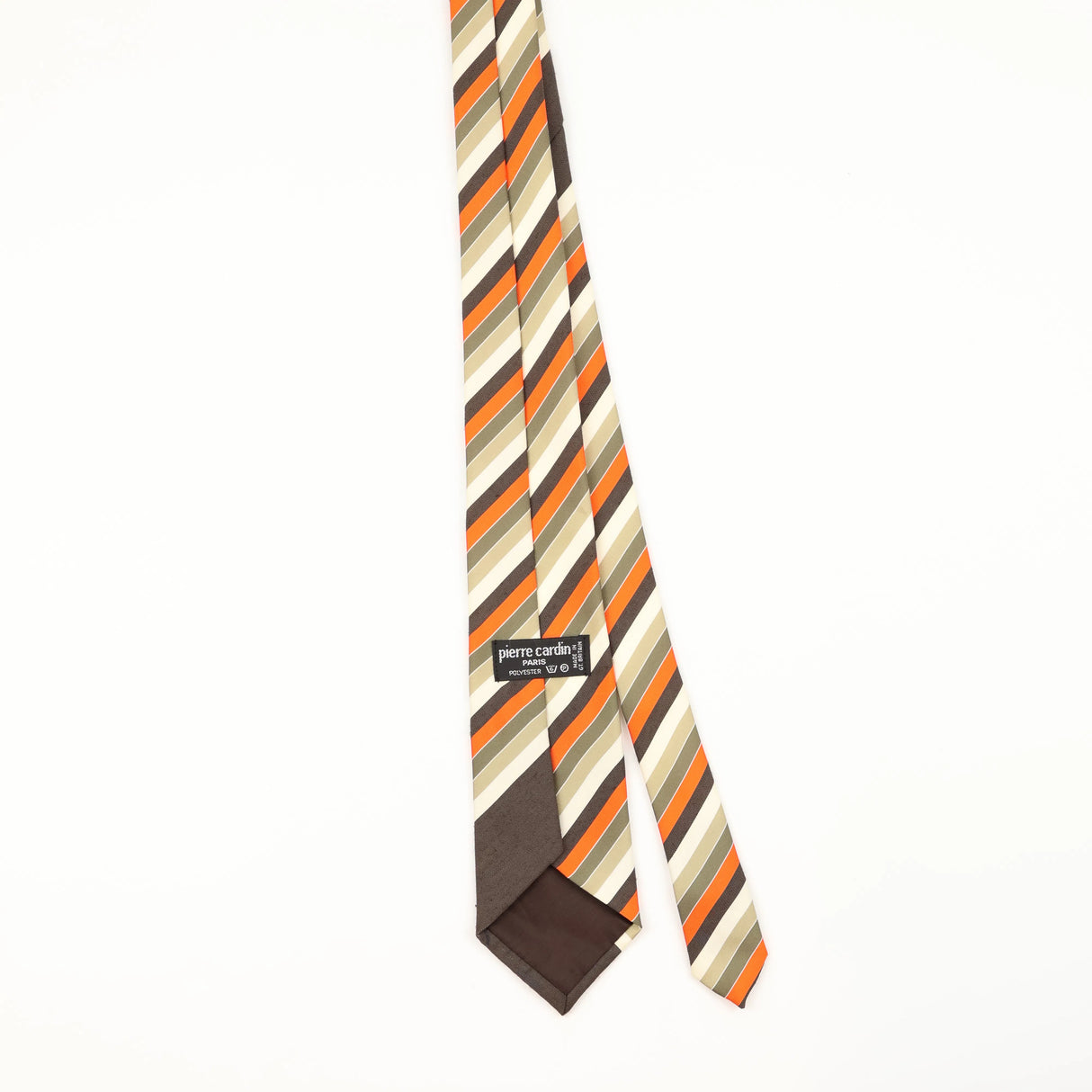 Back of Vintage 1980's Pierre Cardin Striped Patterned Tie