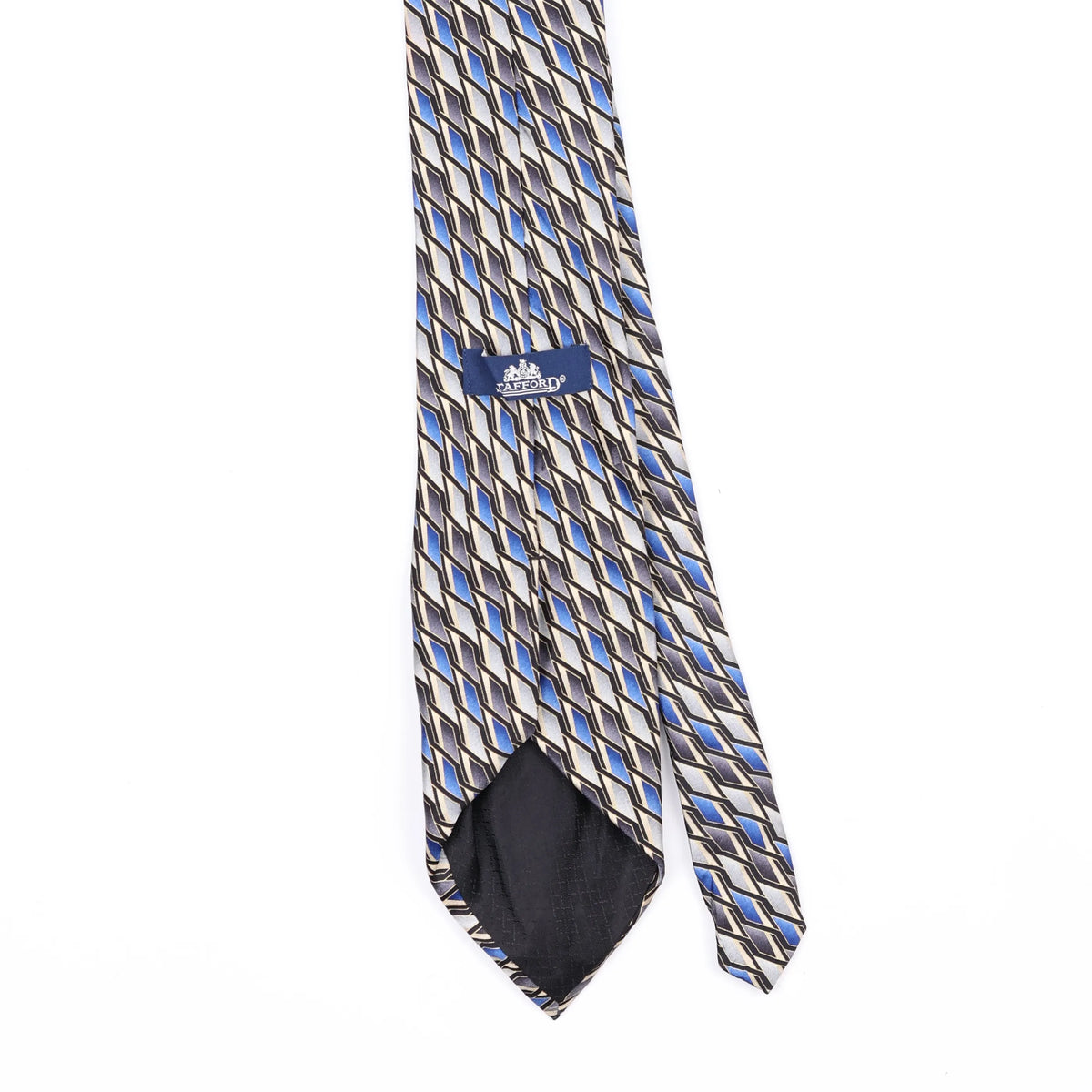 Back Back Detail of Vintage 1990's Stafford Geometric Patterned Tie