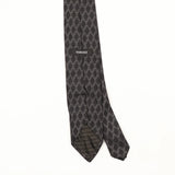 Back Back Detail of Vintage 1990's Versace Chain Link Geometric Patterned Tie