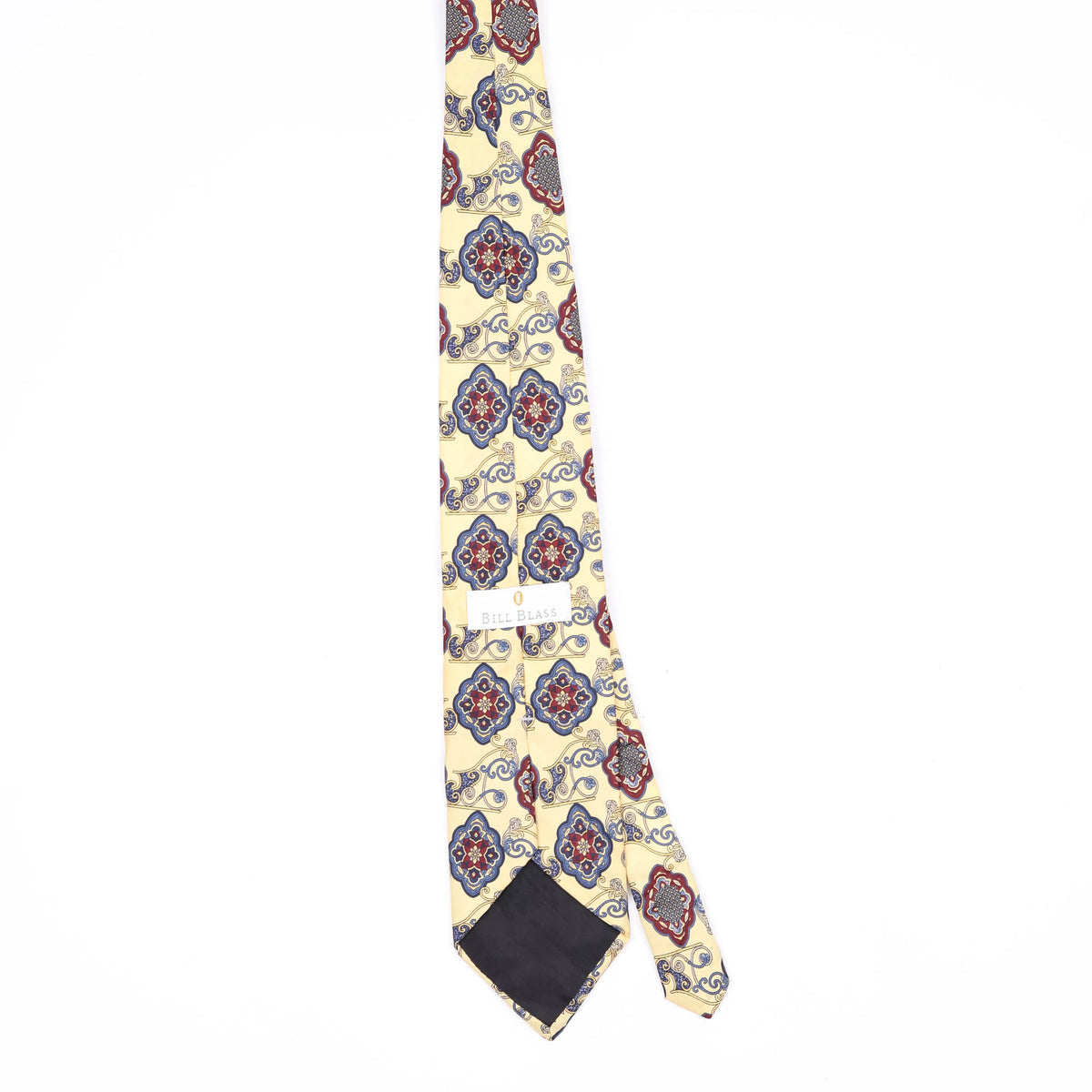 Back Back of Vintage Bill Blass Geometric Patterned Tie