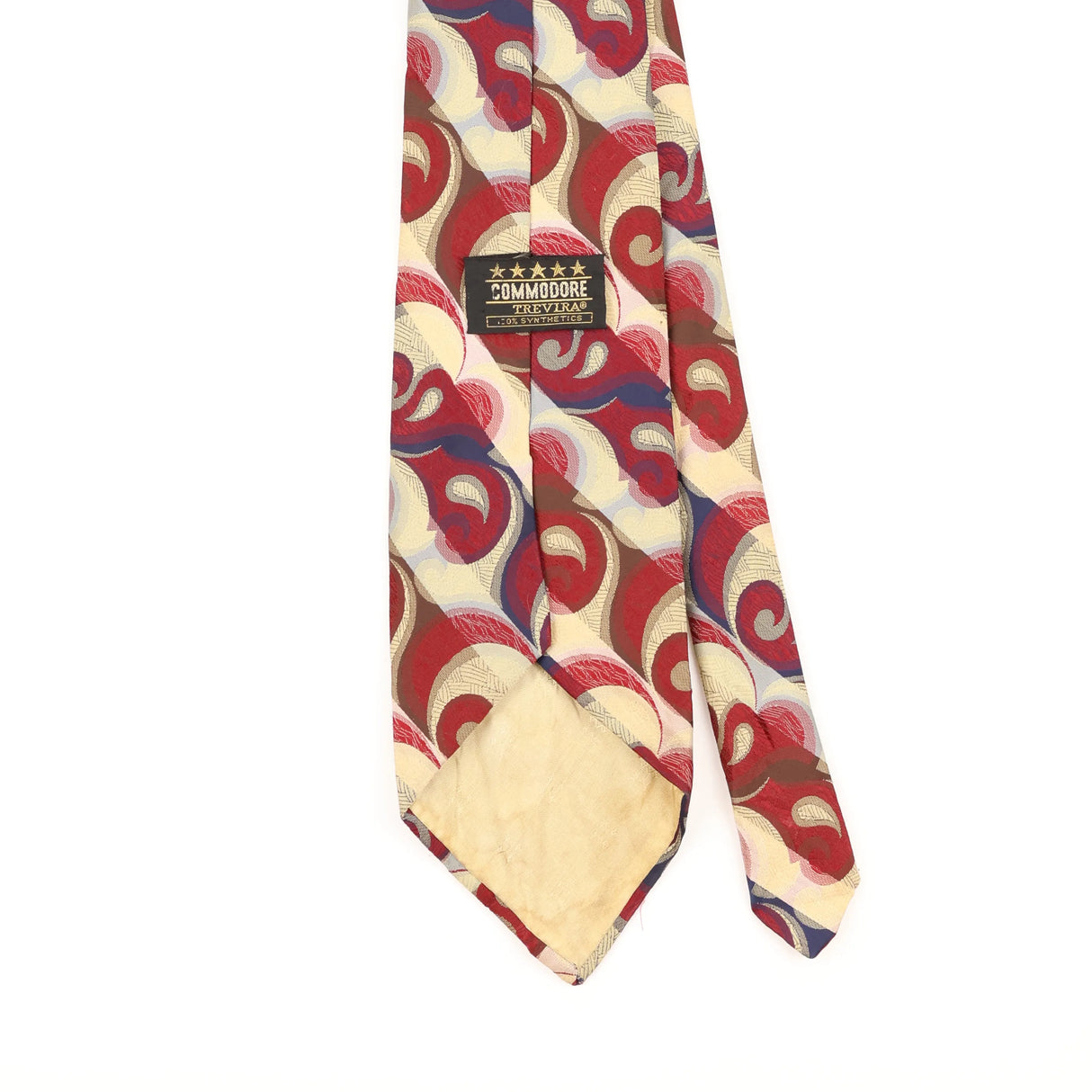 Back Detail of Vintage 1980's Geometric Patterned Tie