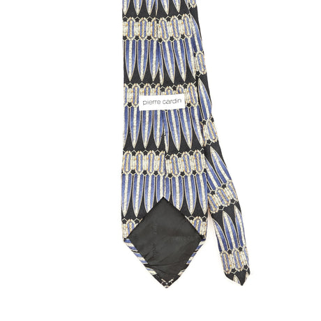Back Back Detail of Vintage 1990's Pierre Cardin Geometric Patterned Tie