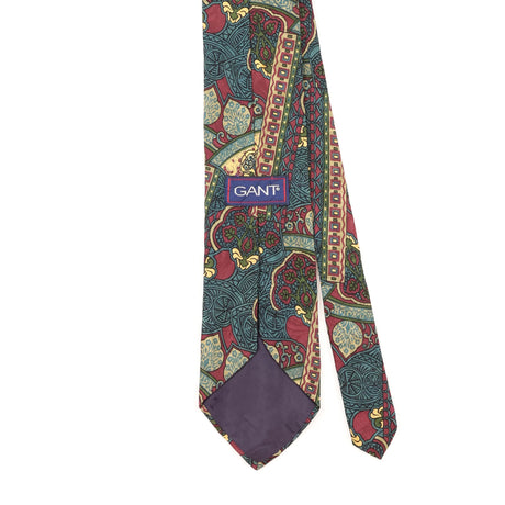 Back Detail of Vintage 1990's Gant Geometric Patterned Tie