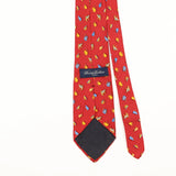 Back Detail of Vintage 1990's Brooks Brothers Frog Animal Print Patterned Tie