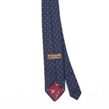 Back Back Detail of Vintage 1990's Oleg Cassini Foulard Polka Dot Patterned Tie