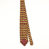 Back Back of Vintage 1990's Museum Artifacts NY Taxi Cartoon Patterned Tie