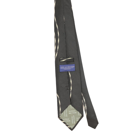 Back of Vintage Giorgio Brutini Waves Abstract Patterned Tie