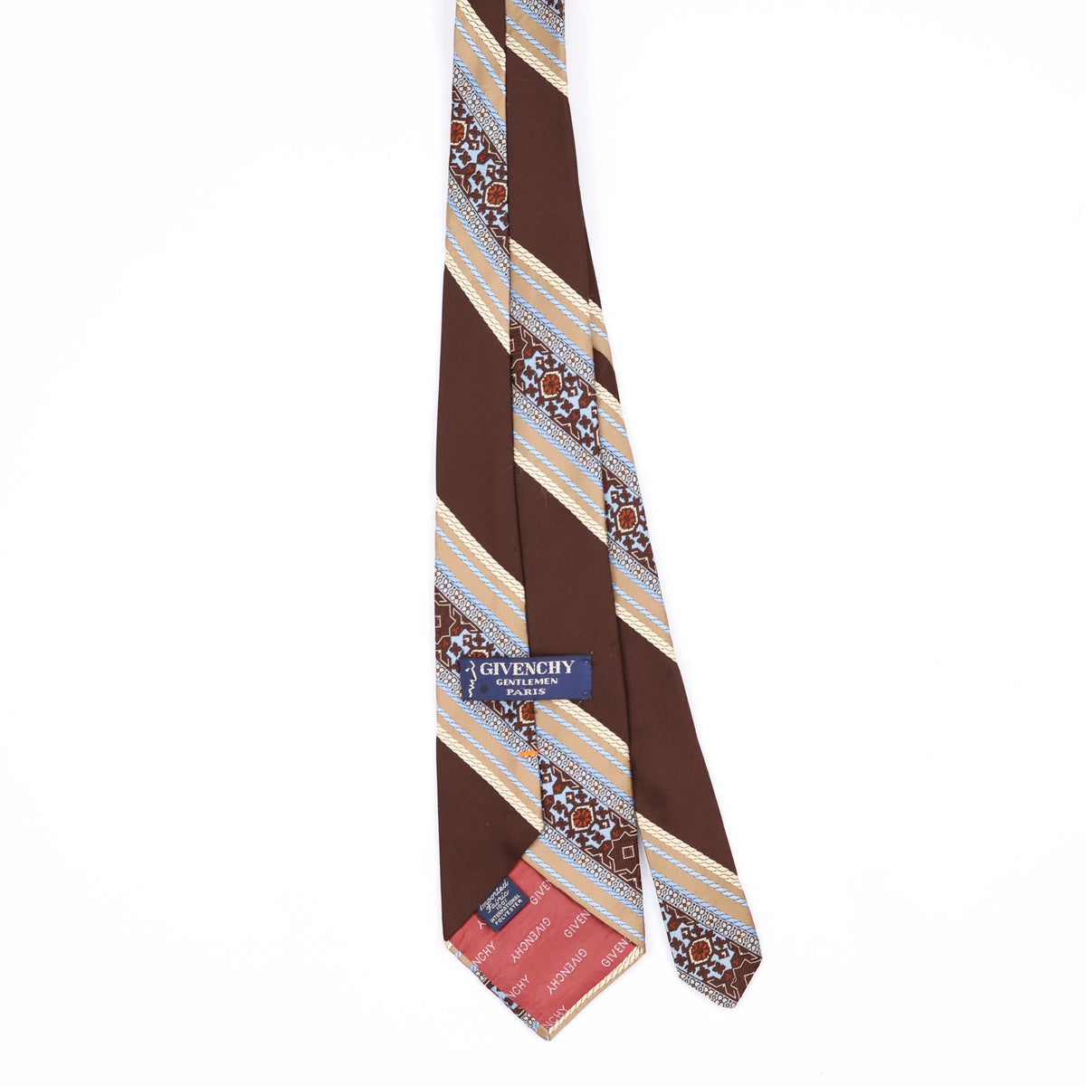 Back Back of Vintage 1980's Givenchy Striped Patterned Tie