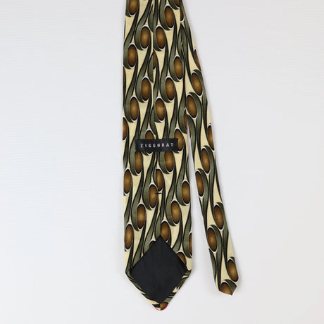 Back of Vintage Abstract Patterned Tie