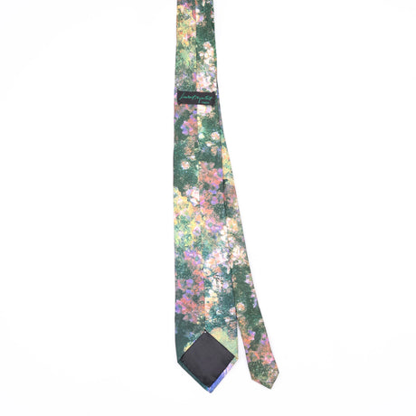 Back Back of Vintage 1990's Monet Floral Patterned Tie