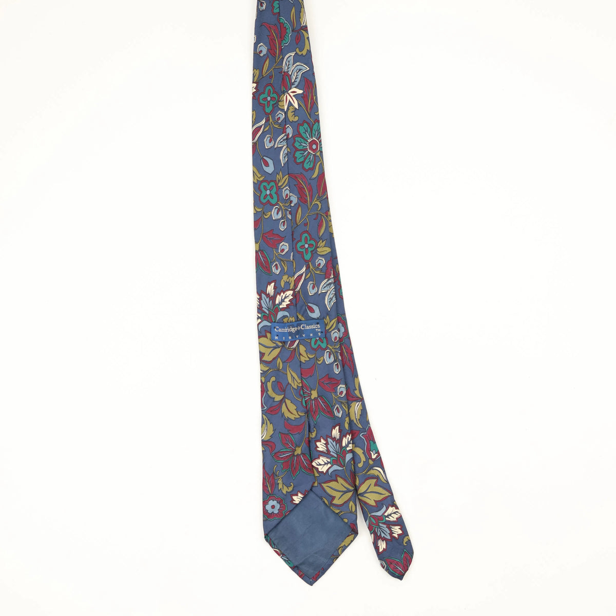 Back Back of Vintage 1990's Cambridge Classics Floral Patterned Tie