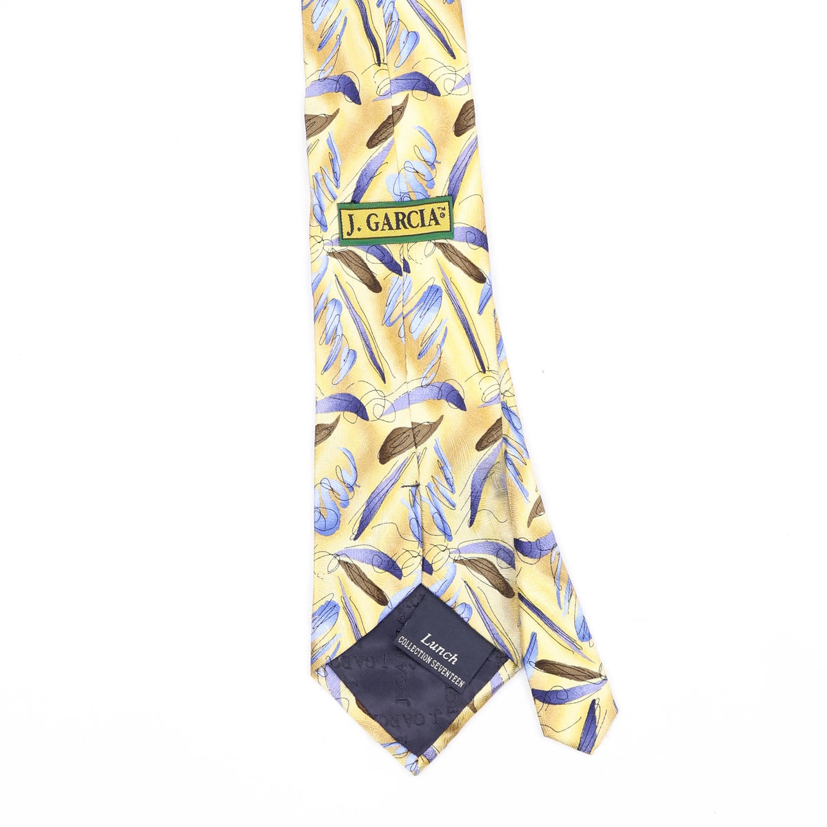 Back Back Detail of Vintage 1990's Jerry Garcia Lunch Abstract Patterned Tie