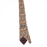 Back Back of Vintage 1990's Cambridge Classics Geometric Patterned Tie