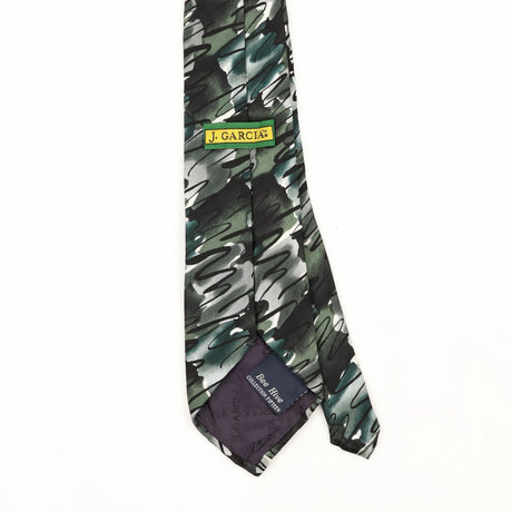 Back Back Detail of Vintage 1990's Jerry Garcia Bee Hive Abstract Patterned Tie