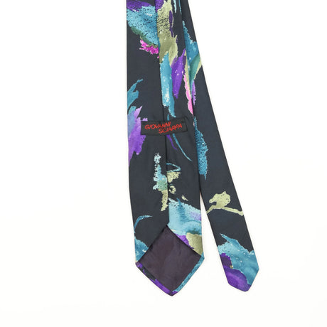 Back Detail of Vintage 1990's Abstract Patterned Tie