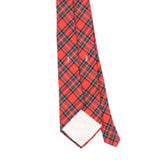 Back Back Detail of Vintage 1990's Tartan Plaids & Checks Patterned Tie