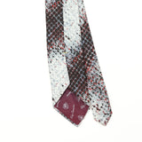 Back Back Detail of Vintage 1980's Oleg Cassini Snakeskin Animal Print Patterned Tie