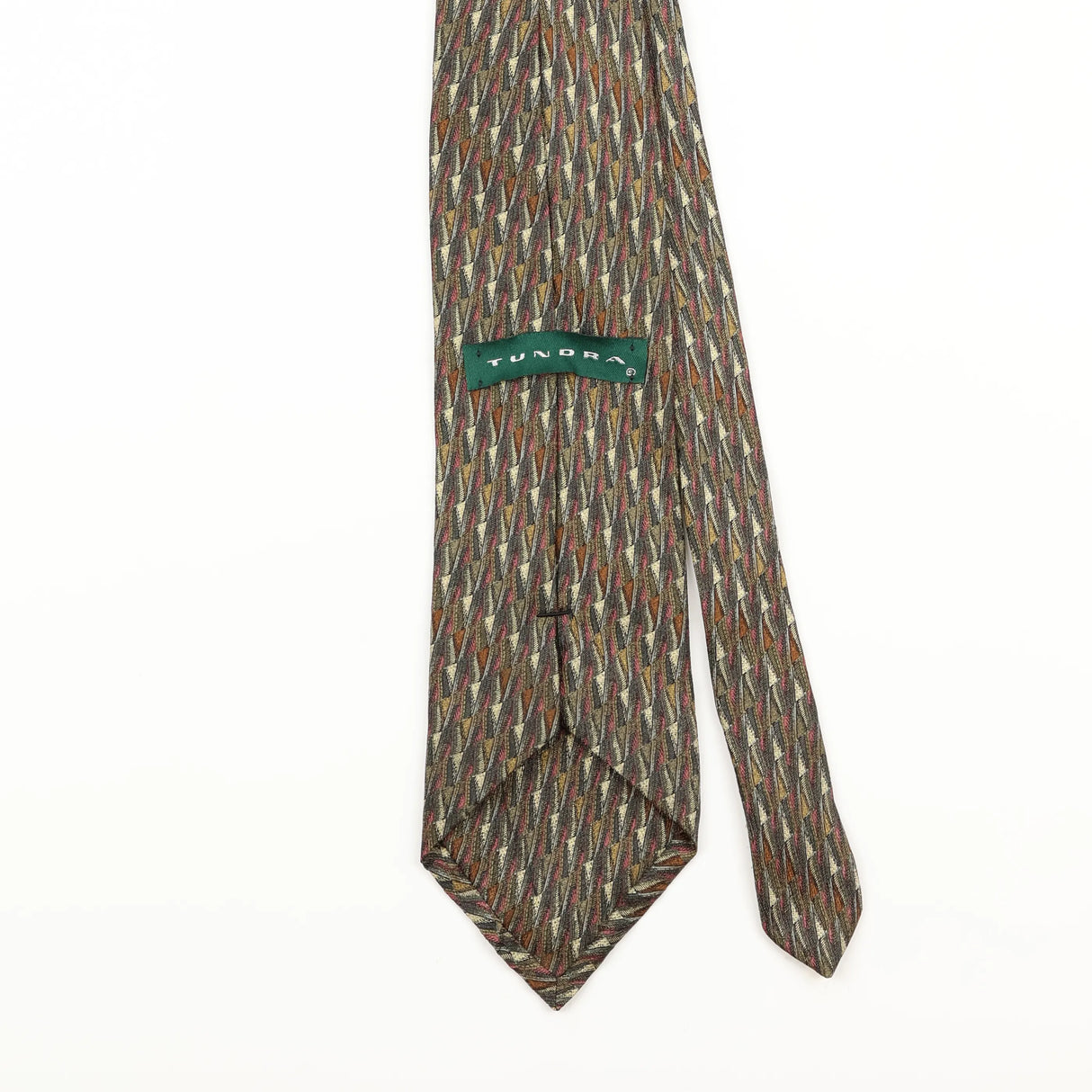 Back Detail of Vintage 1990's Turnbull & Asser Geometric Patterned Tie