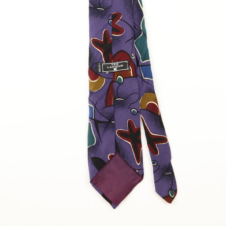 Back Detail of Vintage 1990's Ted Lapidus Abstract Patterned Tie