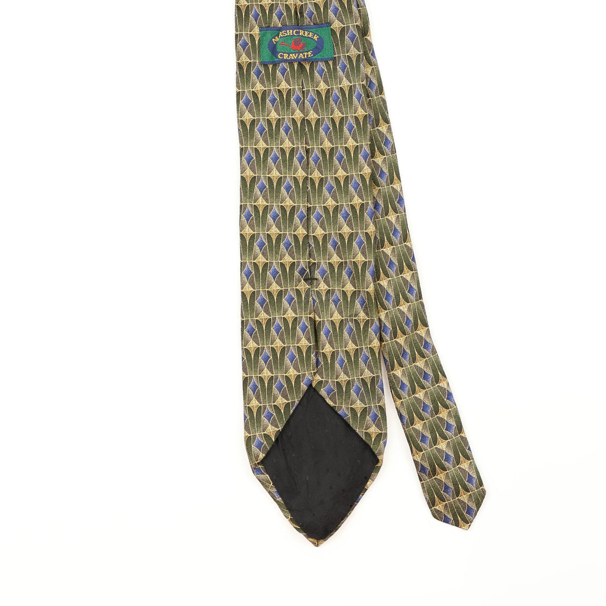 Back Detail of Vintage 1990's Geometric Patterned Tie