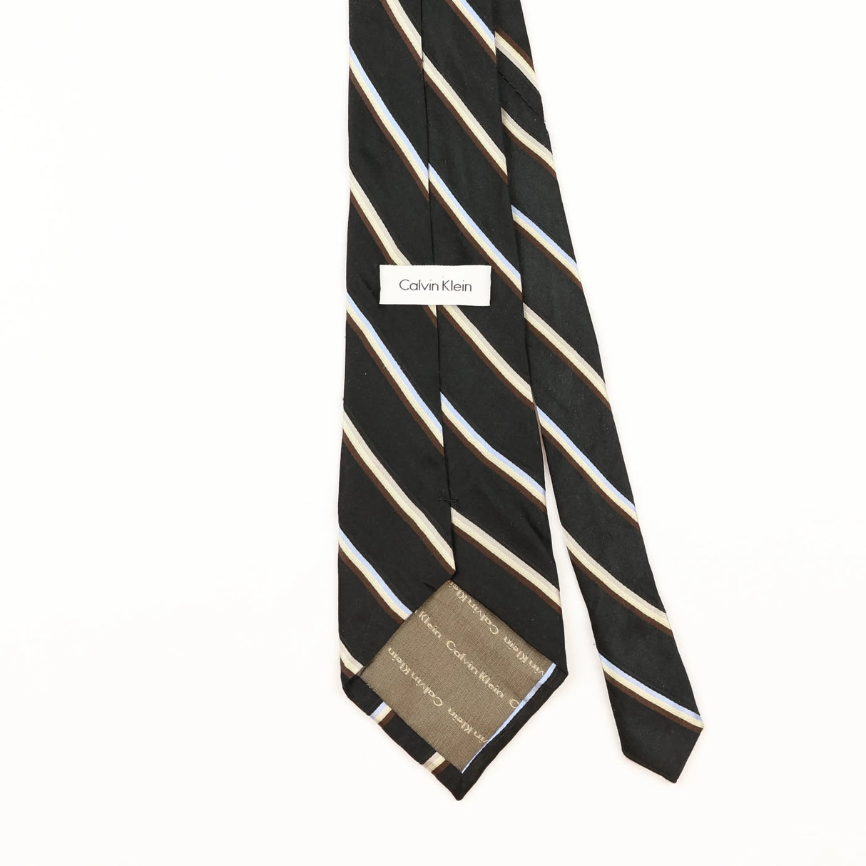 Back Detail of Vintage Calvin Klein Striped Patterned Tie
