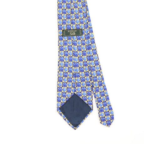 Back Detail of Vintage 1990's Jonelle Geometric Patterned Tie