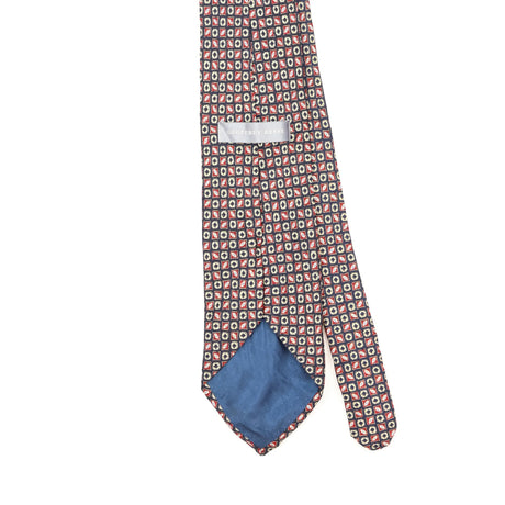 Back Back Detail of Vintage 1990's Geoffrey Beene Geometric Patterned Tie