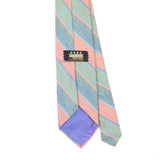 Back Back Detail of Vintage 1980's Trevira Striped Patterned Tie