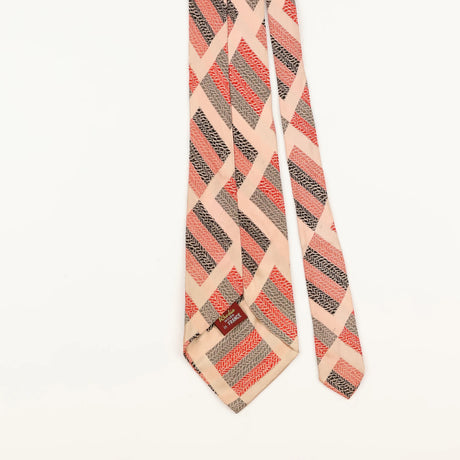 Back Detail of Vintage 1980's Geometric Patterned Tie