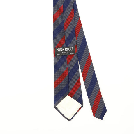 Back Detail of Vintage 1990's Nina Ricci Striped Patterned Tie