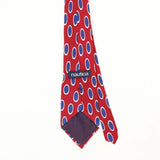 Back Back Detail of Vintage 1990's Nautica Polka Dot Patterned Tie