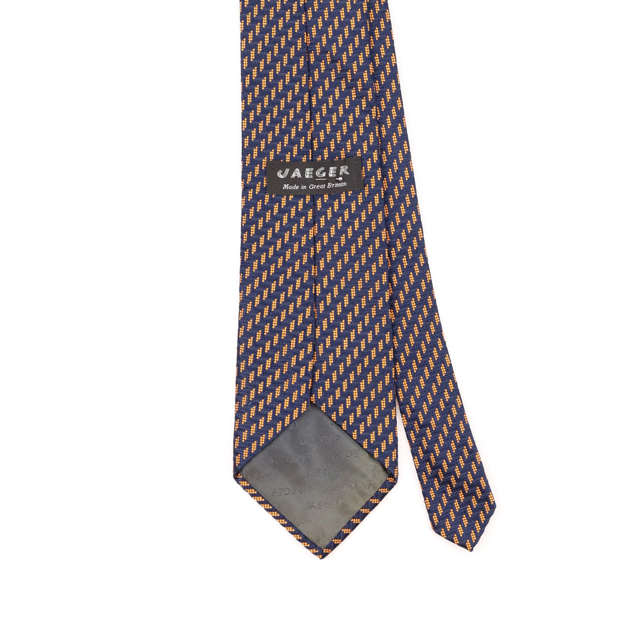 Back Detail of Vintage 1990's Jaeger Geometric Patterned Tie