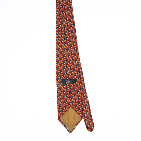 Back Back of Vintage 1990's Robert Talbott Geometric Patterned Tie
