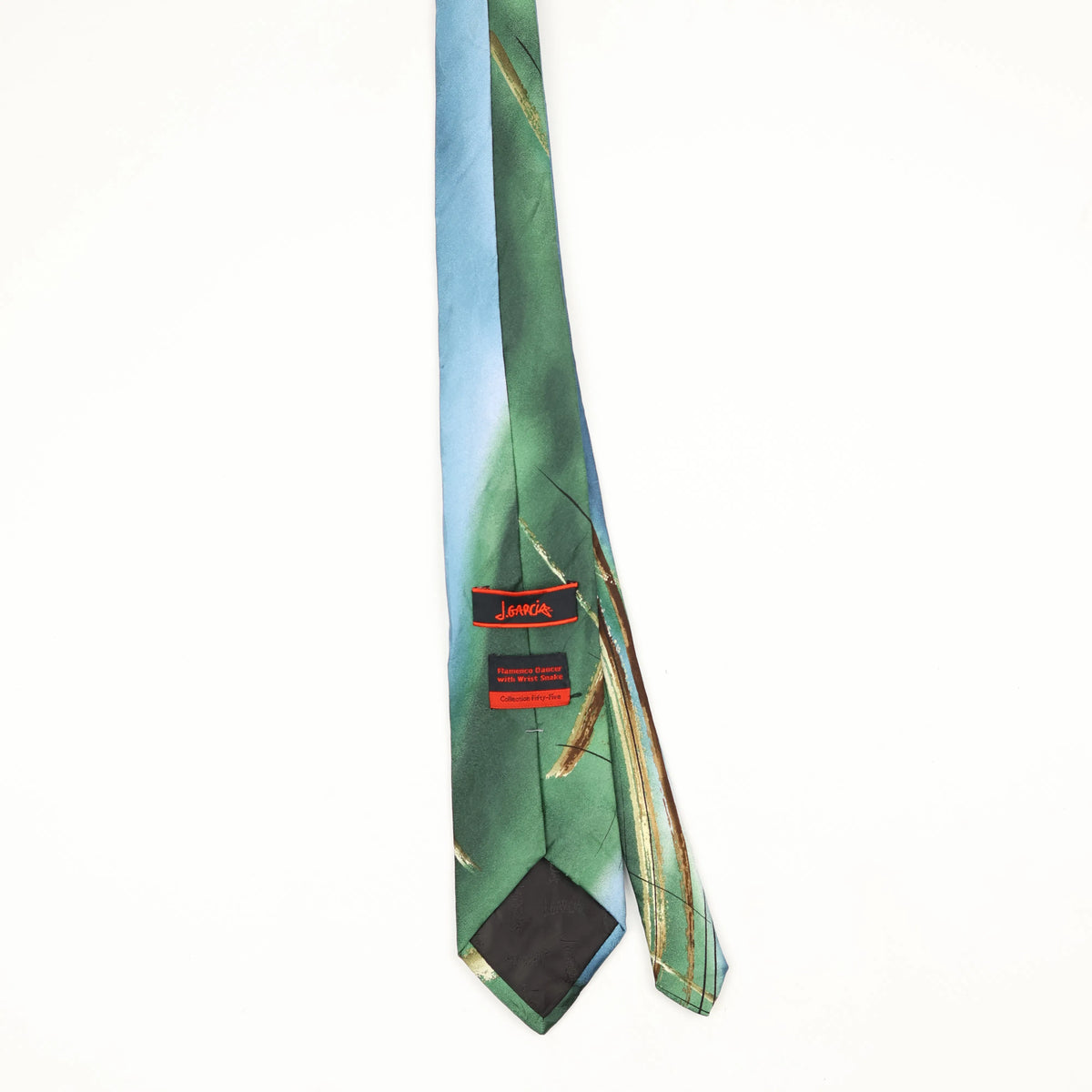 Back Back of Vintage Jerry Garcia Abstract Patterned Tie
