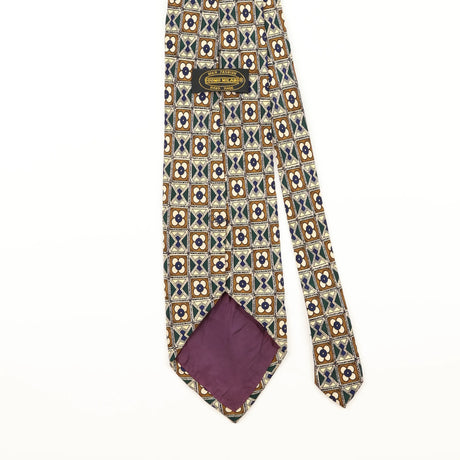Back Detail of Vintage 1990's Geometric Patterned Tie