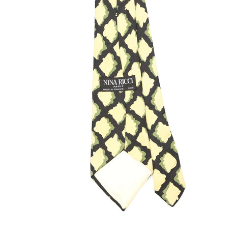 Back Back Detail of Vintage 1980's Nina Ricci Geometric Patterned Tie