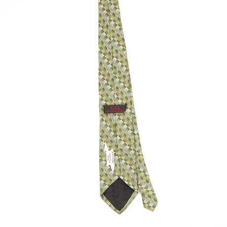 Back Back of Vintage 1990's Grateful Dead River Run Deep Geometric Patterned Tie